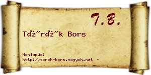 Török Bors névjegykártya